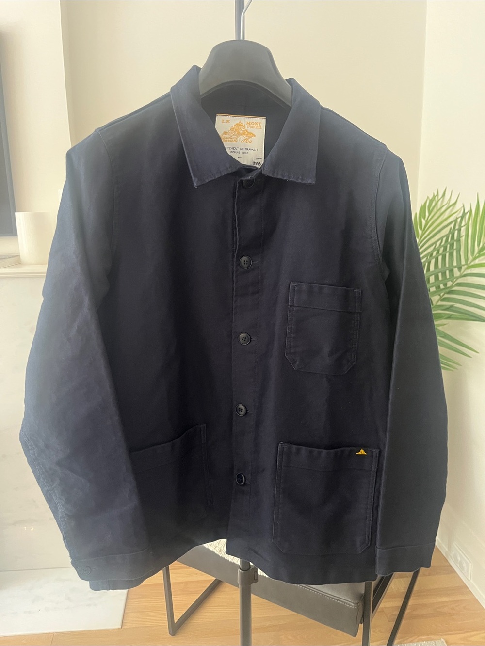 Le Mont St. Michel Navy Chore Jacket - Size 46